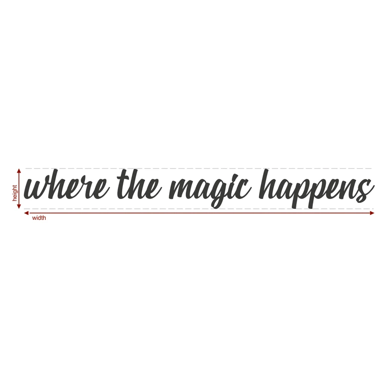 Lettres décoratives en verre acrylique - Where the magic happens 