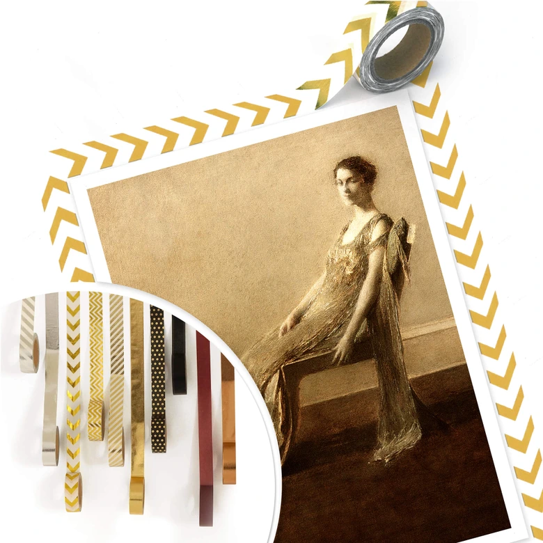 Poster - Dewing - Grün und Gold 