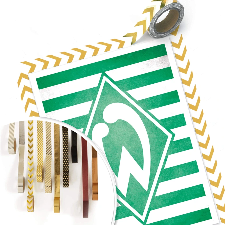 Poster Werder Bremen Logo Streifen 