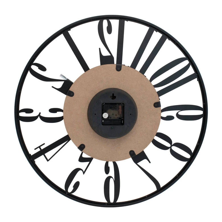 Orologio da parete di design Natural Contrast - orologio con aspetto in legno e numeri arabi Ø50 cm 