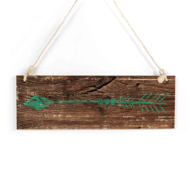 Holzschild Pfeil Grün 
