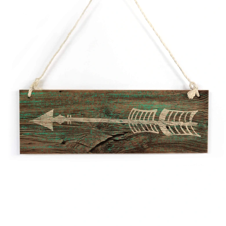 Holzschild Pfeil Weiß 
