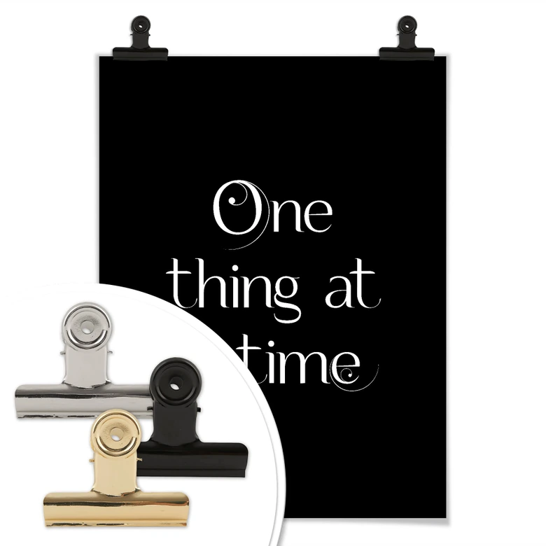 Póster Una cosa a la vez 