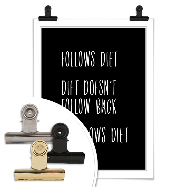 Poster följer inte diet 