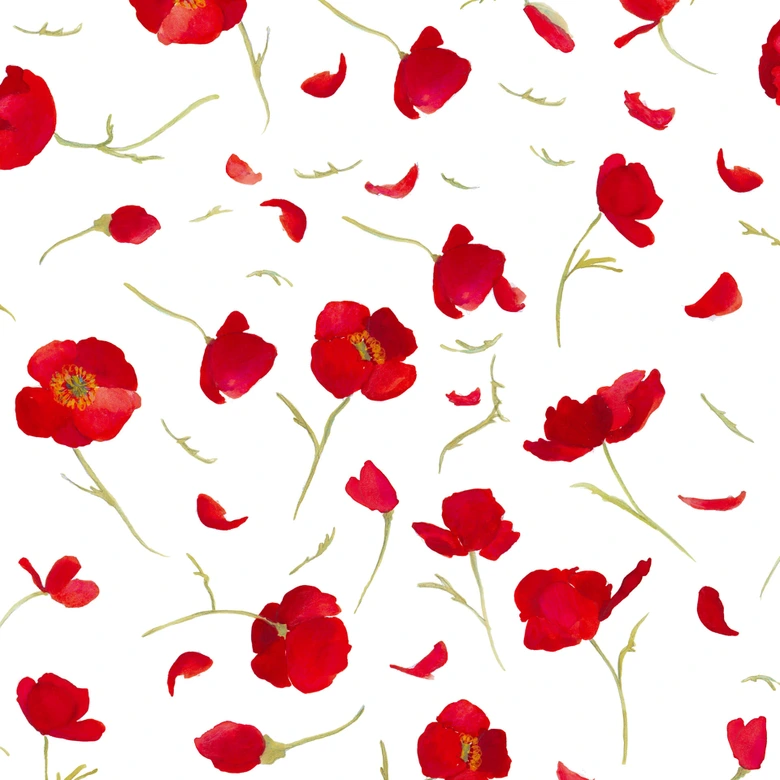 Vinilo adhesivo muebles Leffler - Amapolas 