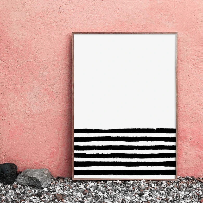 Poster Black lines 