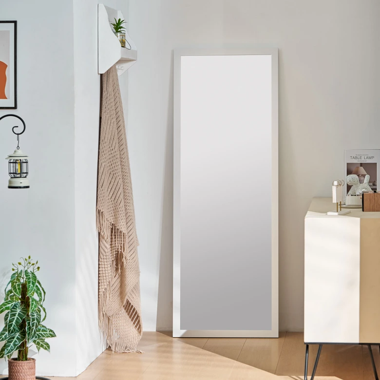 Wandspiegel weiß schmal - Monaco - 35x120 cm 