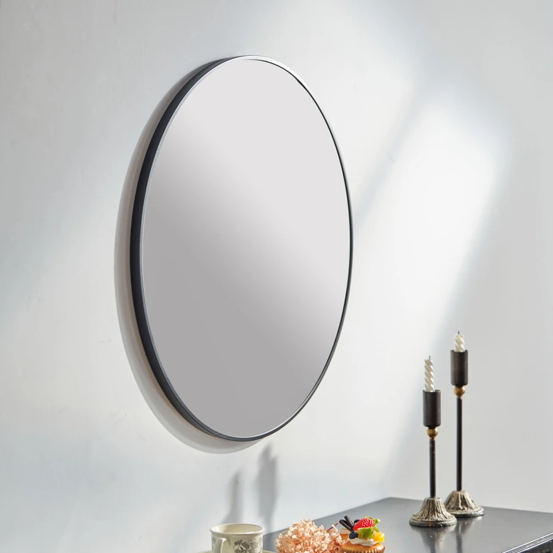 Wandspiegel rund schwarz modern - Singapur - Ø 60 cm 