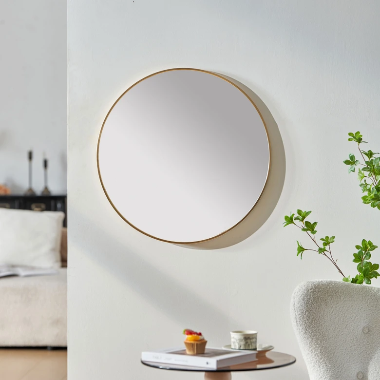 Wandspiegel rund gold modern - Singapur - Ø 60 cm 