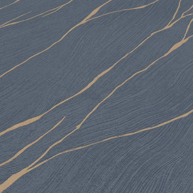 Papier peint graphique Opus bleu 