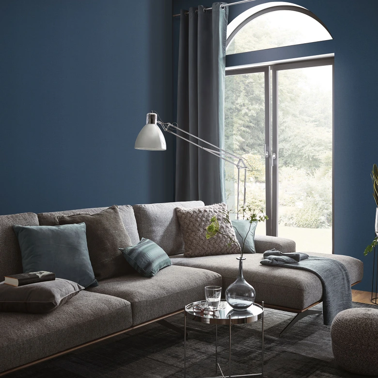 Tapeta flizelinowa WOVEN Elle Decoration 4, niebieska 