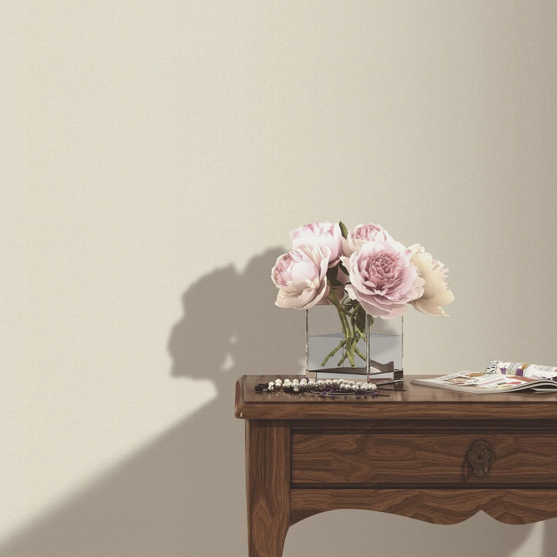 Papel pintado no tejido WOVEN Elle Decoration 4, crema 