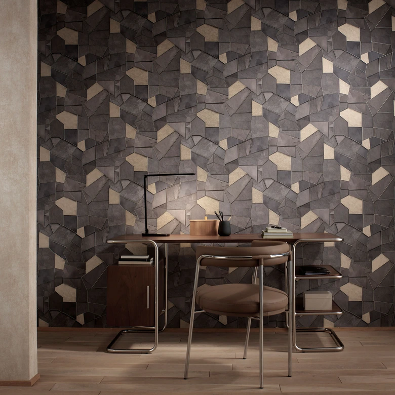 Tapeta flizelinowa MOSAIQUE Elle Decoration 4, taupe 