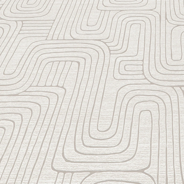 Grafisk tapet Opus beige 