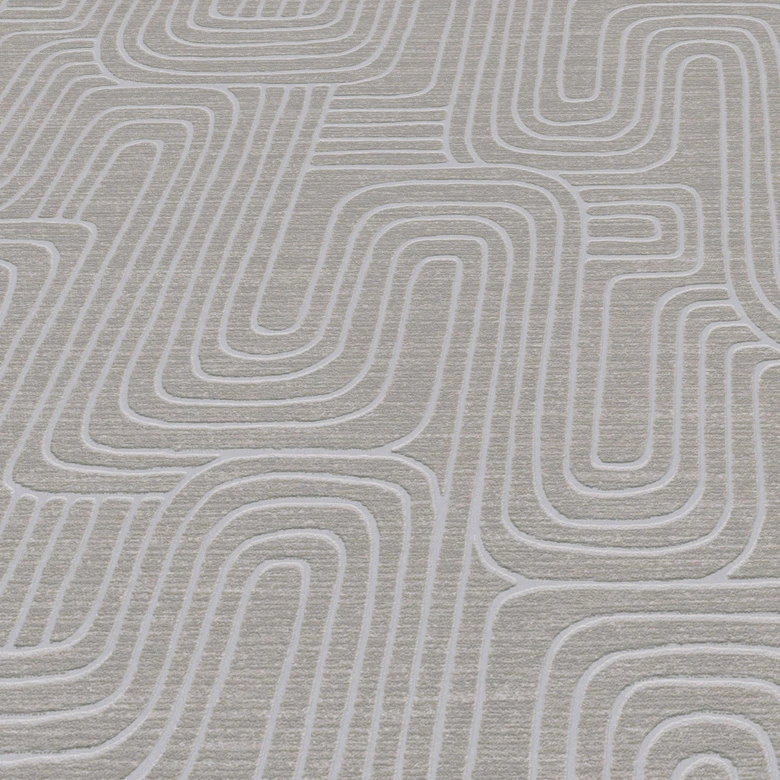 Papier peint graphique Opus gris 