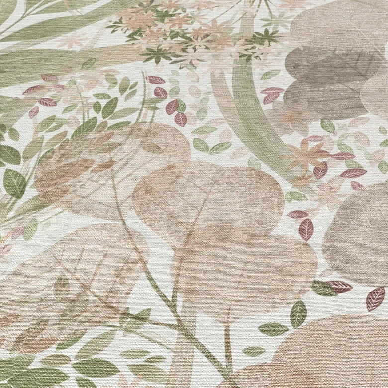 Vliestapete, Blättermotivtapete Secret Garden rose 