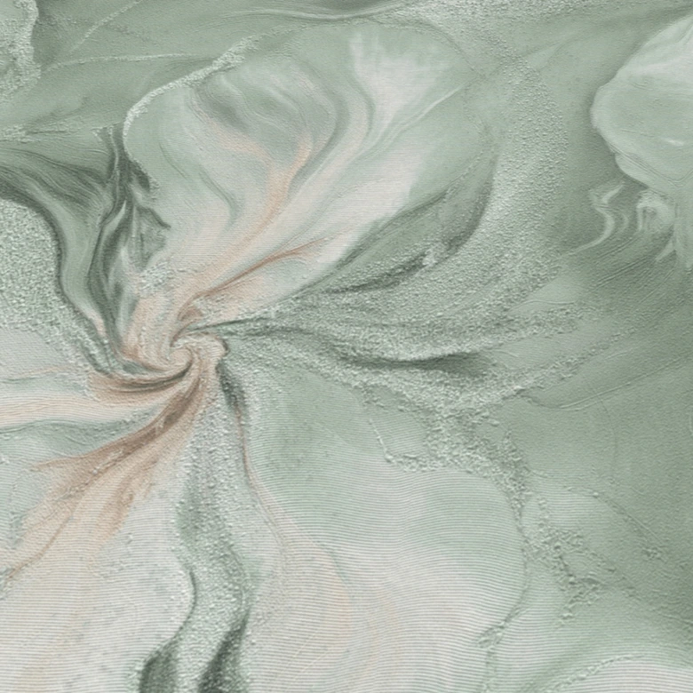 Papel pintado no tejido, papel pintado motivo floral Aurora verde 