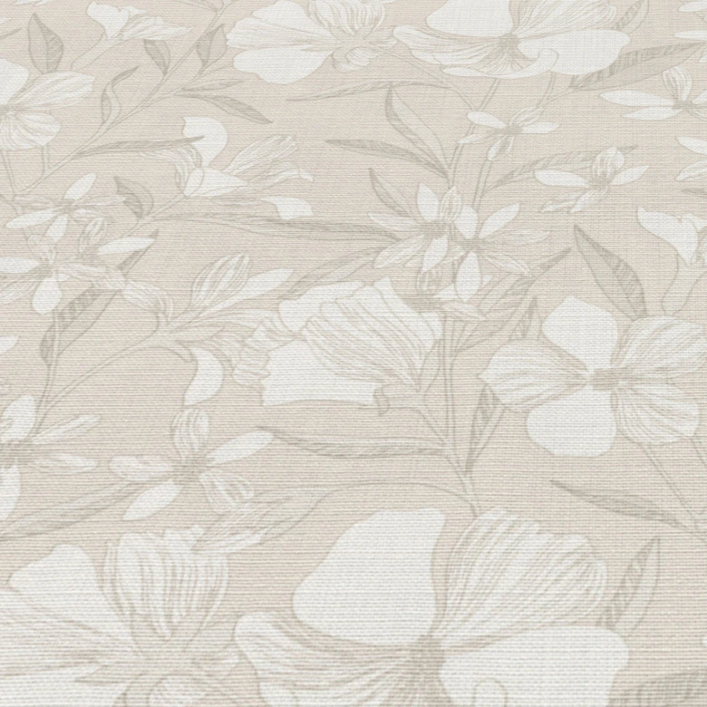 Vliestapete, Blumenmotivtapete La Terrasse taupe 