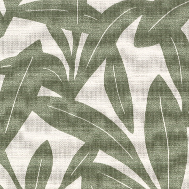 Vliestapete, Blumenmotivtapete La Terrasse grün, creme 