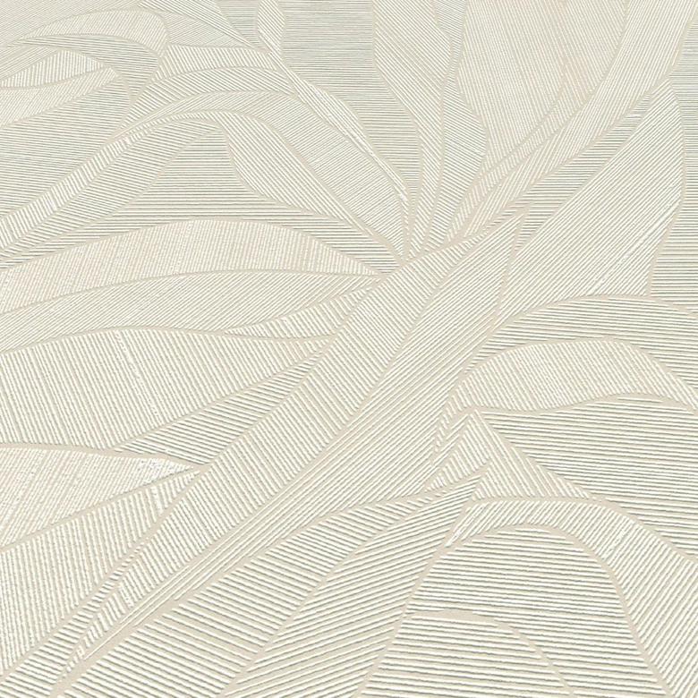 Vliestapete, Blättermotivtapete Cameo creme 