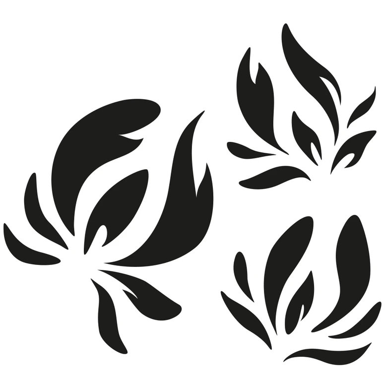 Wandtattoo Blumenranke mit Vogelkäfig (2-farbig) 