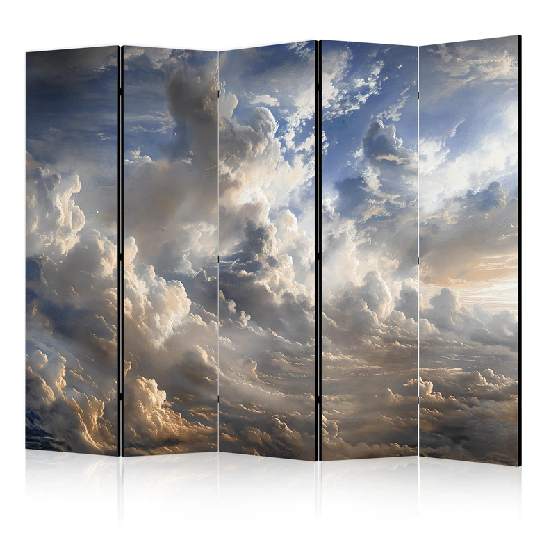 Paravent, Raumteiler freistehend, Trennwand - Golden Reflections on Clouds Foretelling Dusk 
