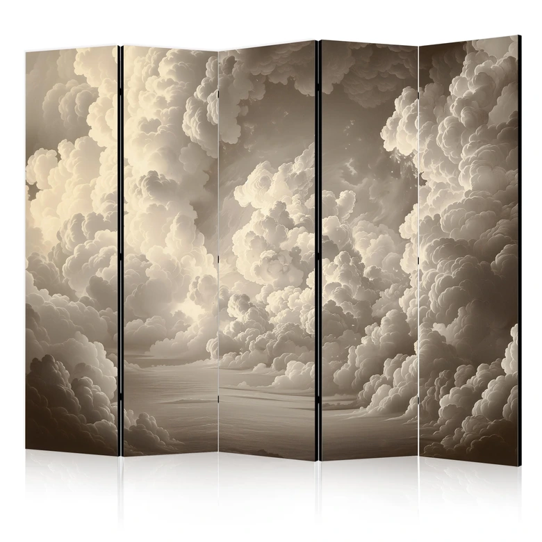 Paravent, Raumteiler freistehend, Trennwand - Whisper of Illuminated Clouds 