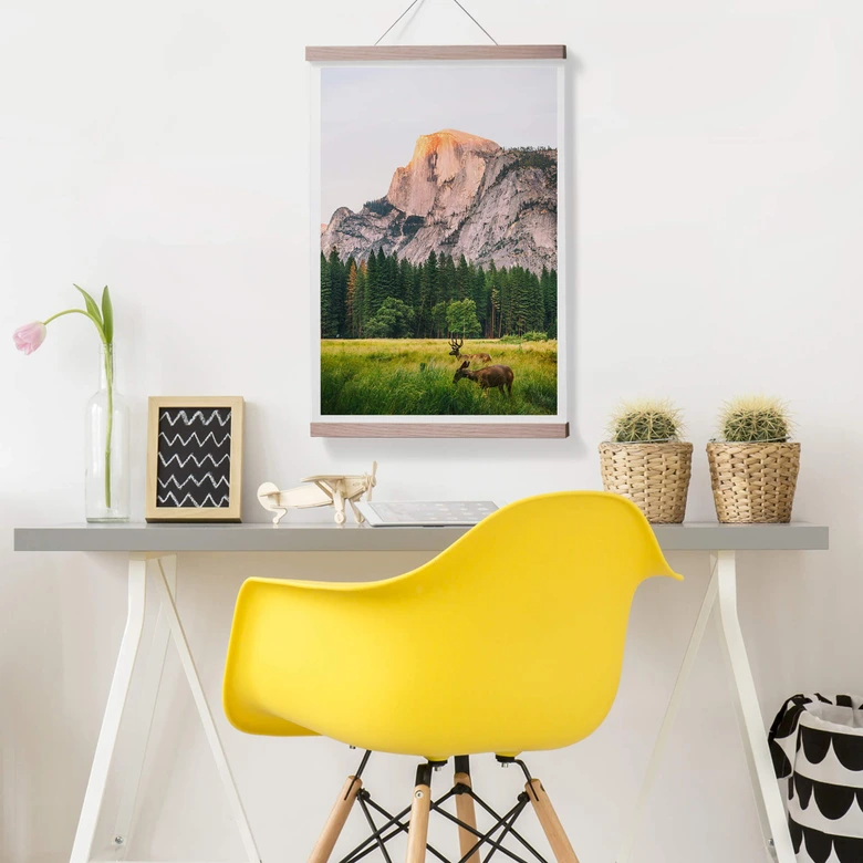 Poster Deers in the Mountains 