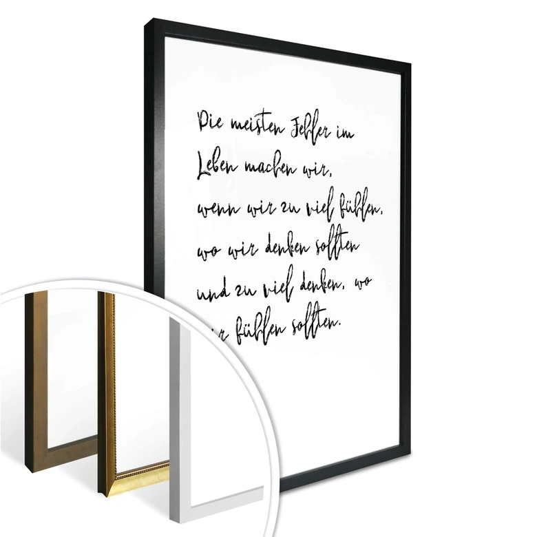 Premiumposter - Die meisten fehler im Leben 
