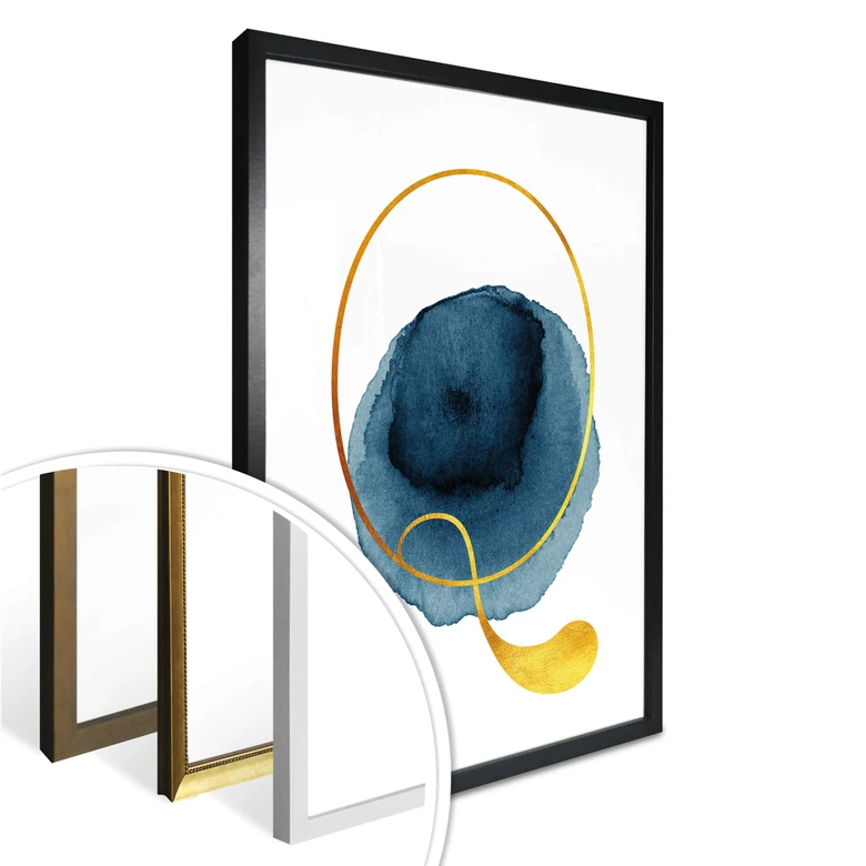 Poster – Een Gouden letter Q 