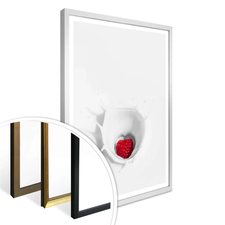 Poster Framboise éclaboussante 