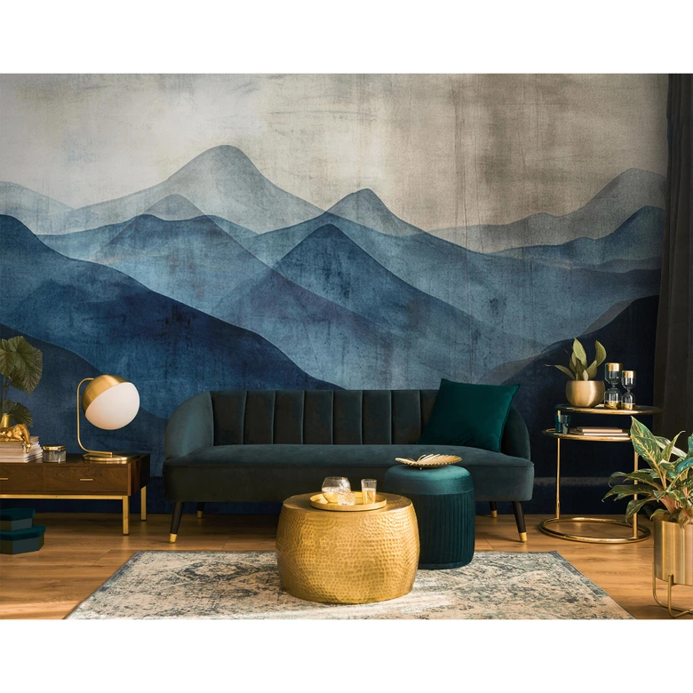 Guido Maria Kretschmer Fototapete Indigo Silence- Art Edition 2  blau 
