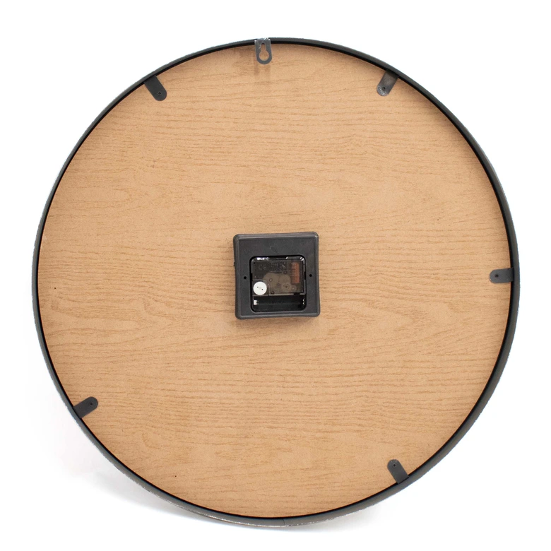 Horloge murale MDF industrielle avec grands chiffres gris Ø50cm 