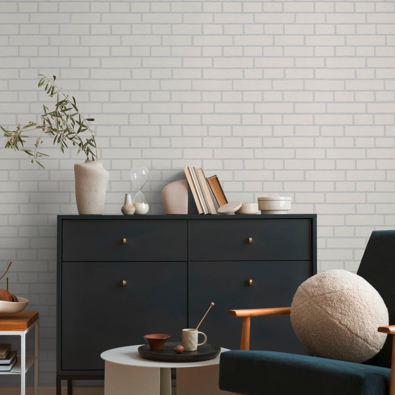 A.S. Création Vliesbehang Stenen Look Meestervlies Pro Protect 2 Wit, overschilderbaar 