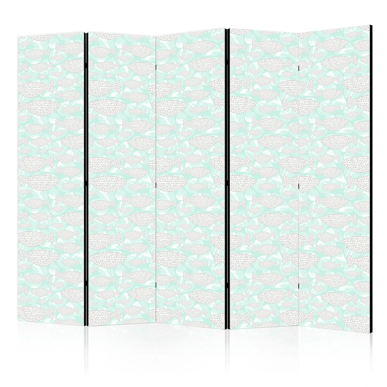 Paravent, Raumteiler freistehend, Trennwand - Minimalist Fish 