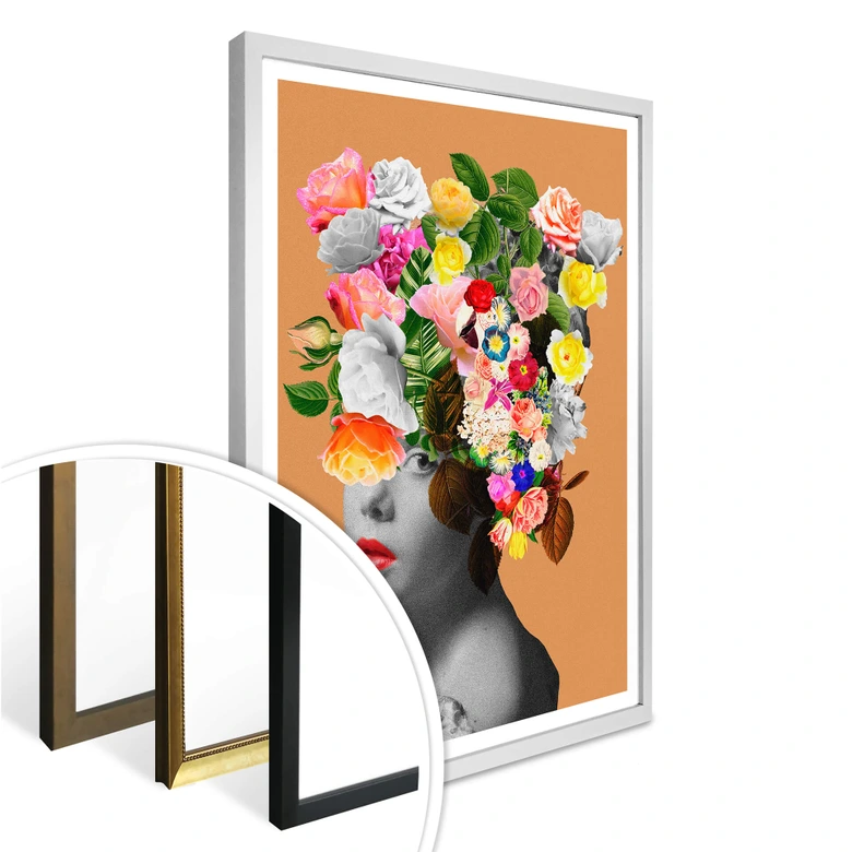 Plakat Frida Floral Studio - Pomarańczowa Dama 