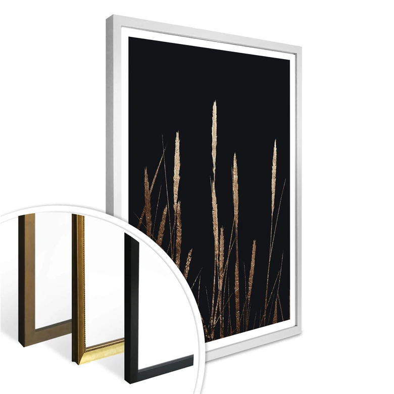 Plakat - Kubistika - Golden Feathers 