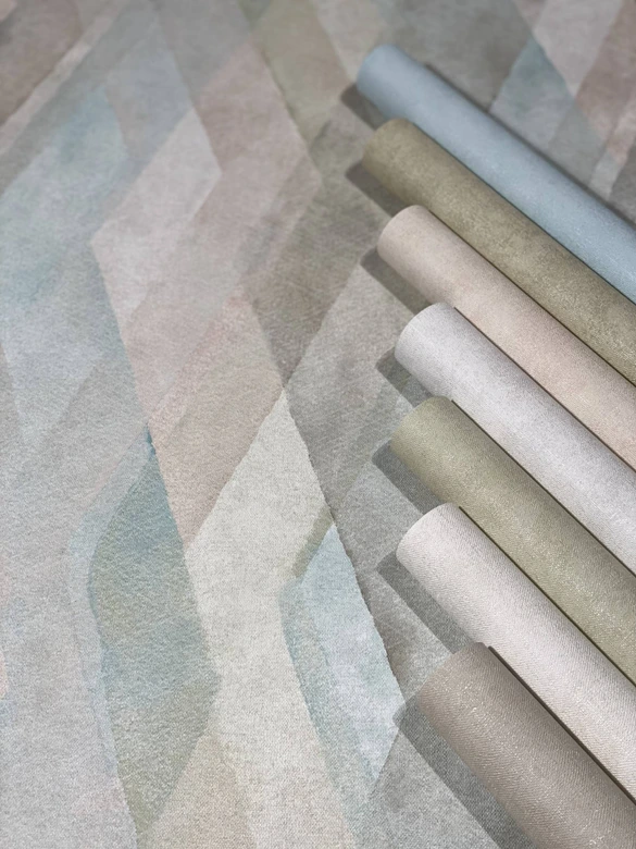 Vliestapete in moderner, feiner Struktur beige Uni 