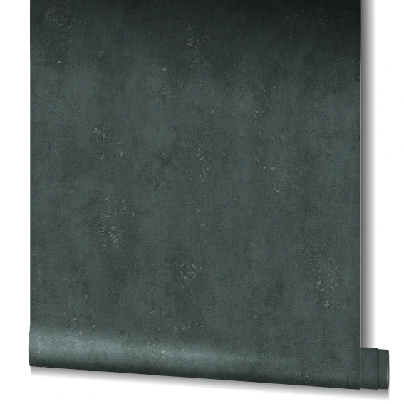 Vliesbehang met licht metallic effect als effen zwarte textuur 