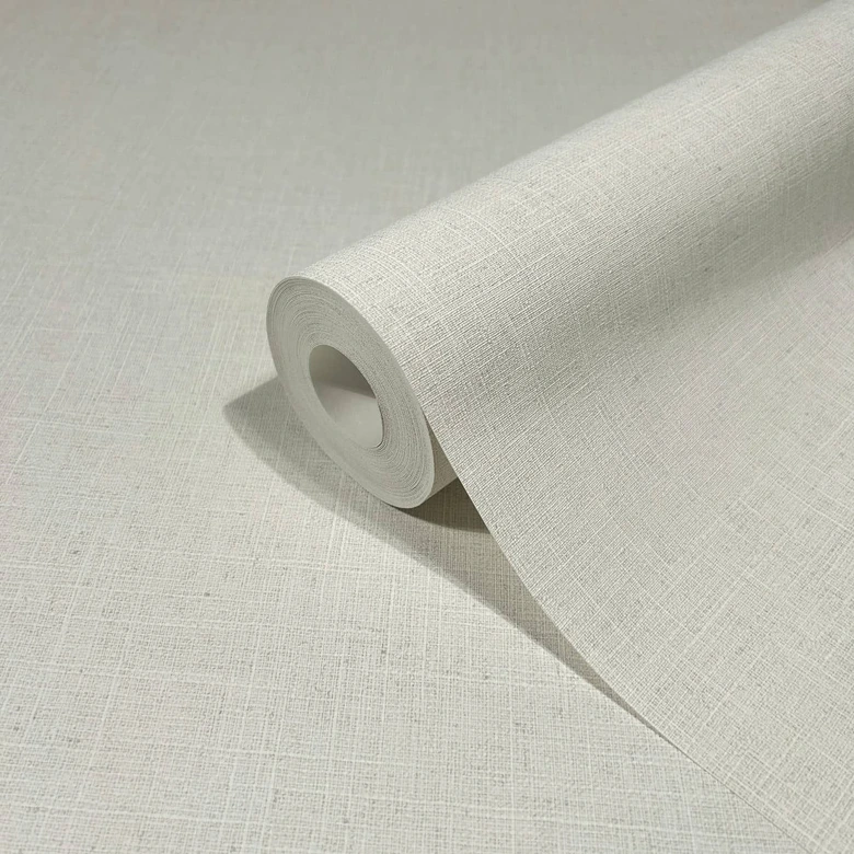 Vliestapete in textilem Uni Look beige Uni 