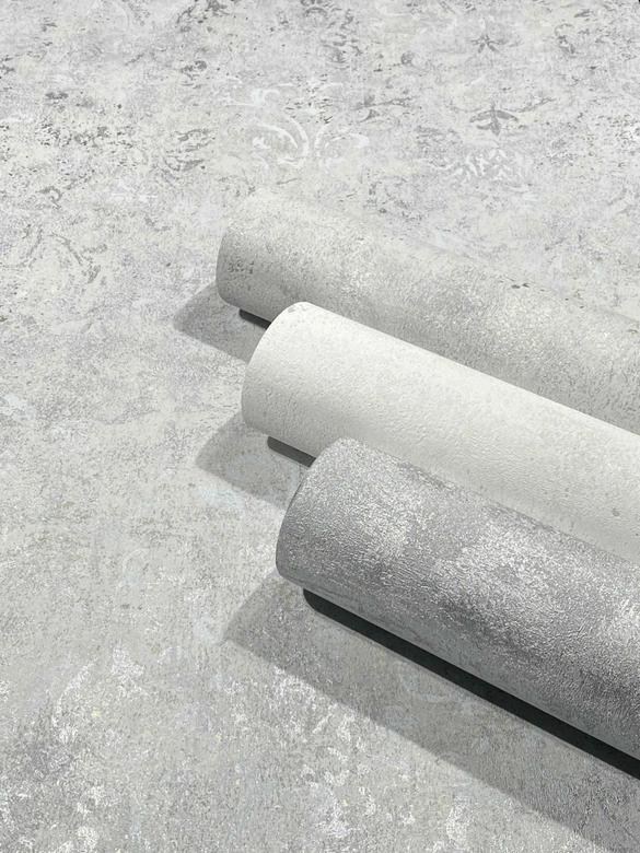 Vliestapete in leicht glänzender Betonoptik grau Struktur 