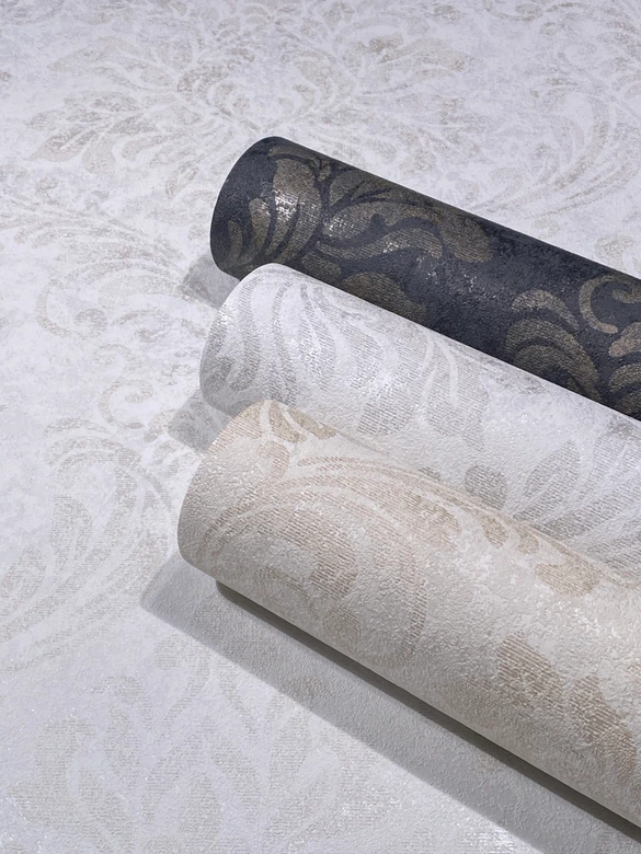 Vliestapete Grau Ornamental für Wohnzimmer Schlafzimmer Büro marburg Tapete 