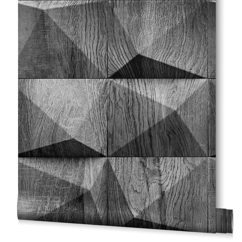 non-woven tapet grå træoptik til stue soveværelse kontor marburg tapet 