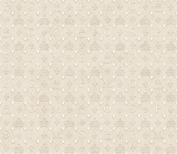 Ikke-vævet tapet kroner, romber grafisk designer mat i beige  