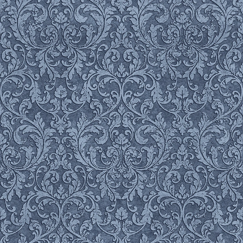 Non-woven wallpaper Ornamental Ornamental Classic matt in blue  