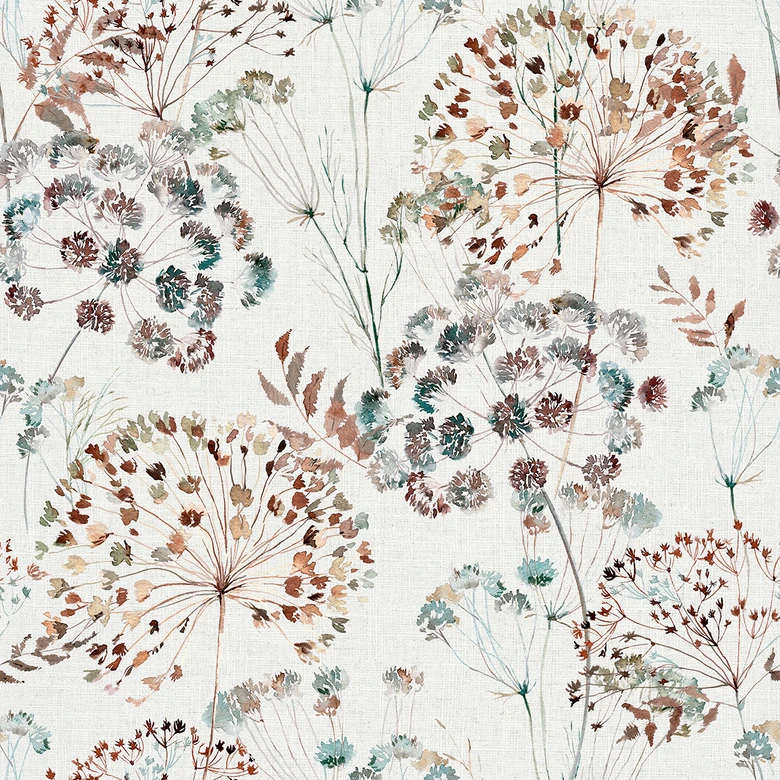 Tapeta z włókniny kwiaty, liście kwiatowa natura matowa w kolorze szarym  