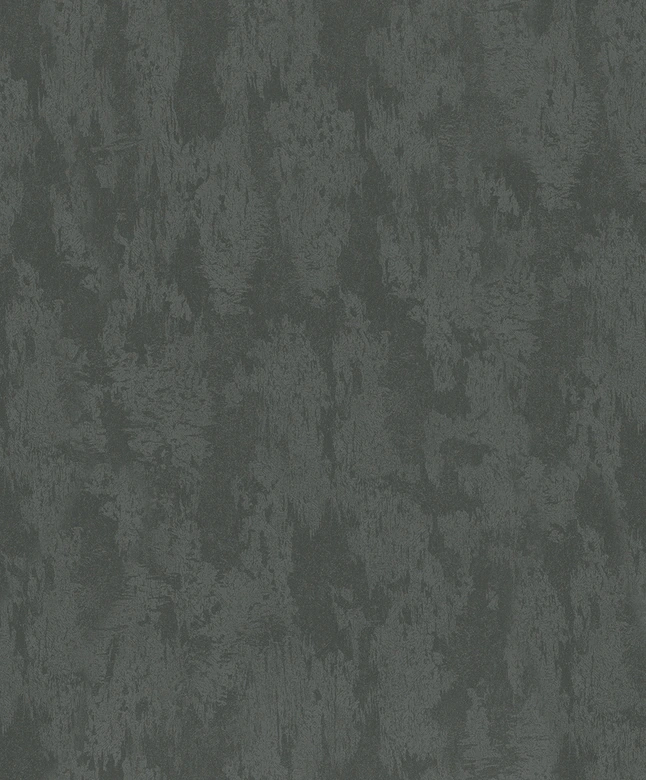 Non-woven wallpaper concrete look metal look modern glossy in black  