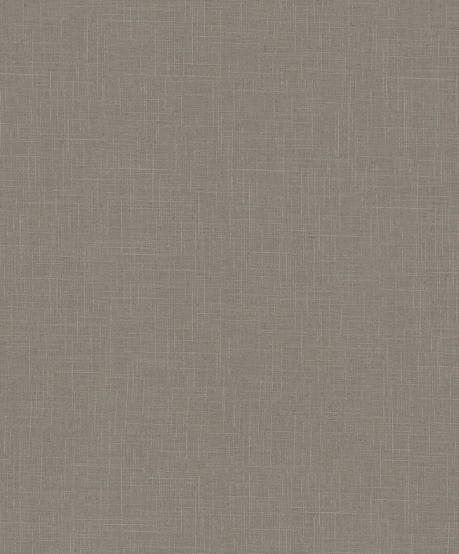 Papier peint intissé textile, structure uni moderne mat dans marron 