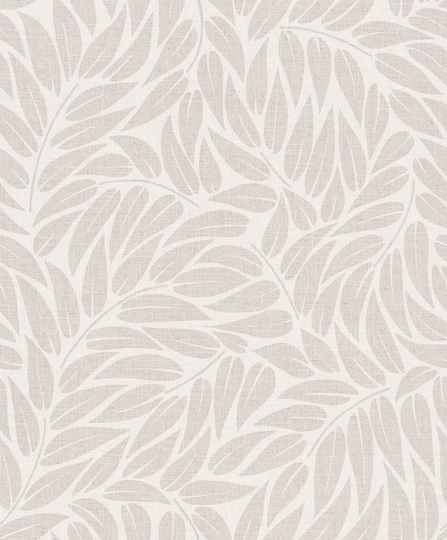 Vliestapete Blätter Floral Natur matt in Grau 