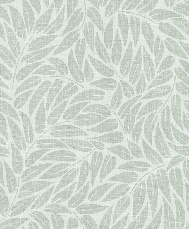 Vliestapete Blätter Floral Natur matt in Grün 
